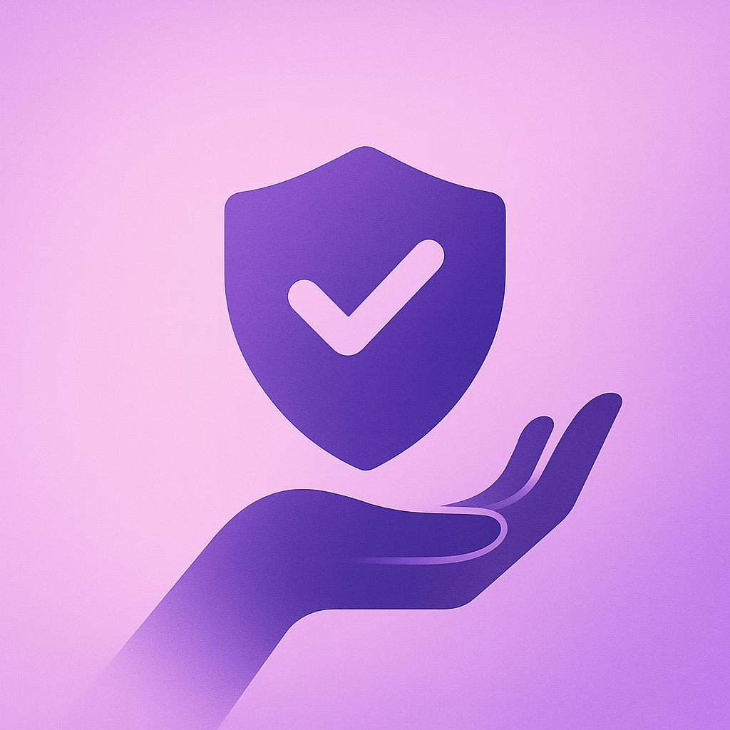 Security shield with checkmark illustration