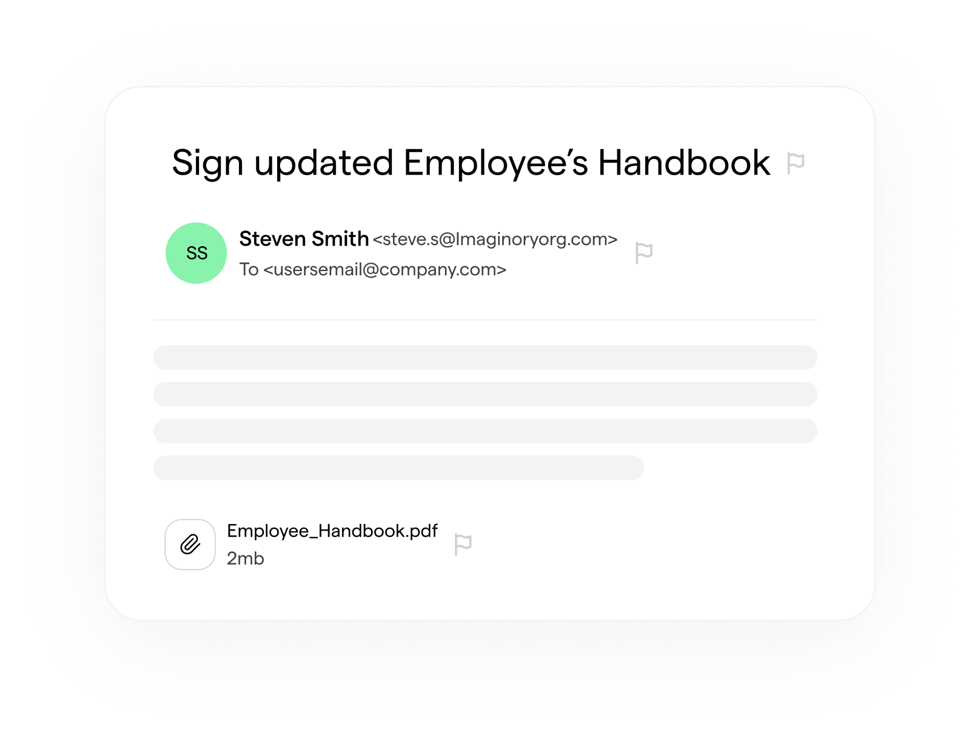 Employee handbook phishing email example